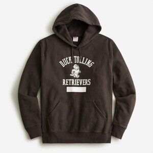 J Crew Heritage 14 Oz Duck Tolling Retrievers Pullover Hoodie Men Large BL631